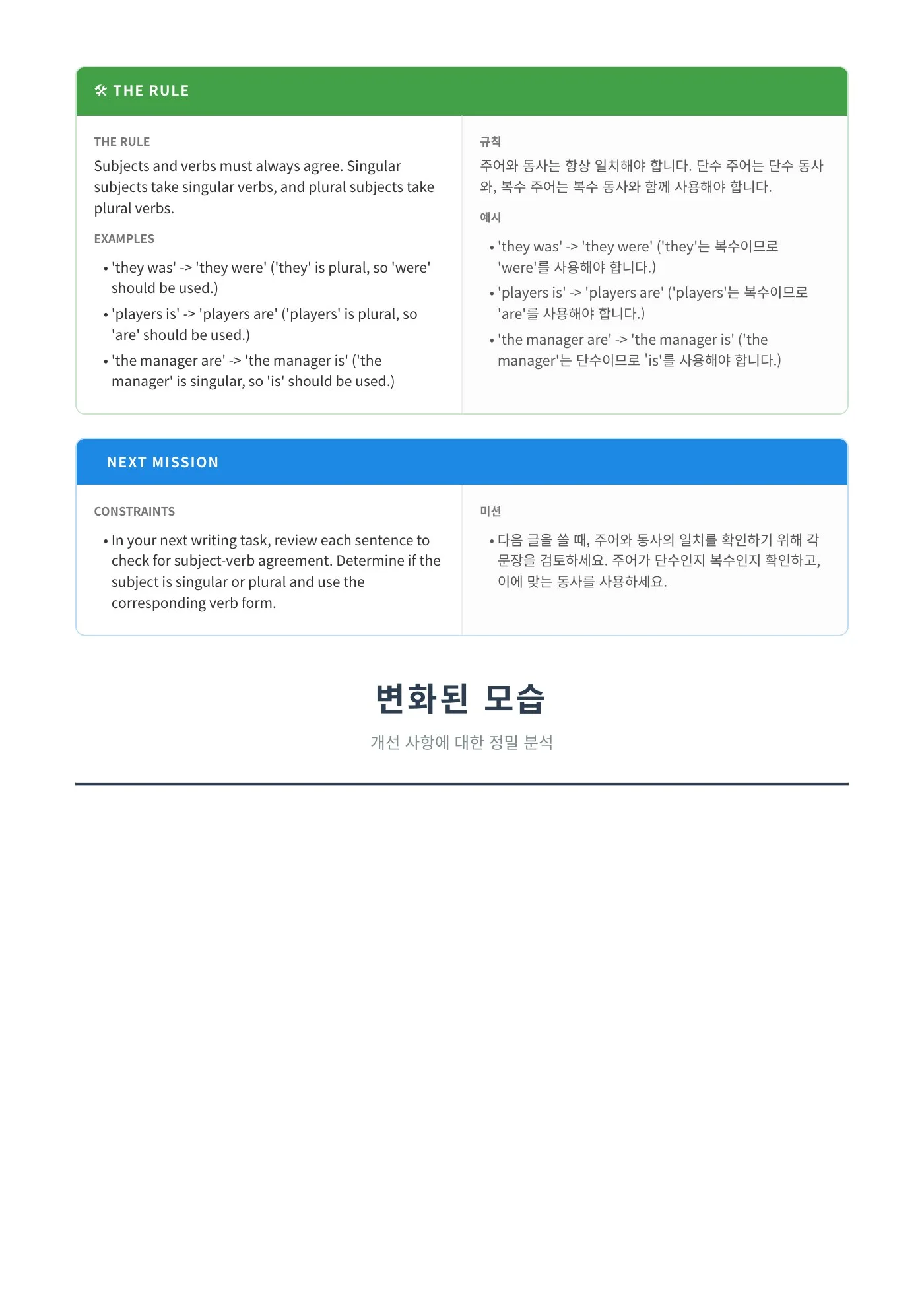 Writing sample report, page 3. Open to inspect the full-size original report.